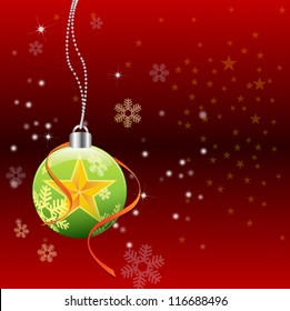 Christmas ball & background in vector format eps10