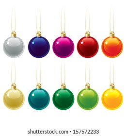 Christmas ball background. Vector  illustration