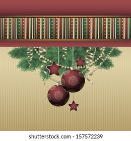 Christmas ball background. Vector  illustration
