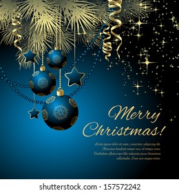 Christmas ball background. Vector  illustration