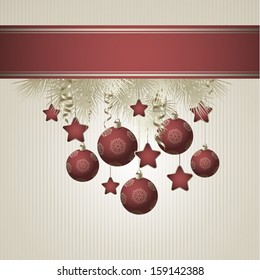 Christmas ball background. Vector  illustration
