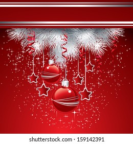 Christmas ball background. Vector  illustration
