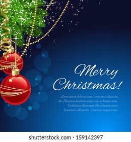 Christmas ball background. Vector  illustration