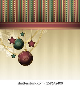 Christmas ball background. Vector  illustration