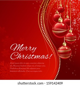 Christmas ball background. Vector  illustration