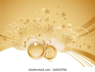 Christmas ball background. Vector illustration