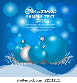 Christmas Ball background, vector illustration.