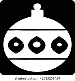 Christmas ball and bauble icon design