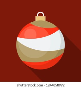 christmas ball, bauble, suitable for use as material, editable flat icon