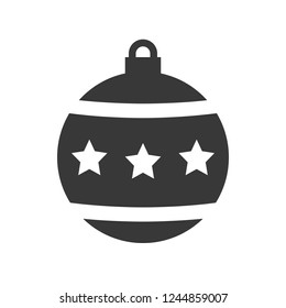 christmas ball, bauble, suitable for use as material, editable solid icon
