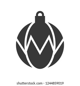 christmas ball, bauble, suitable for use as material, editable solid icon