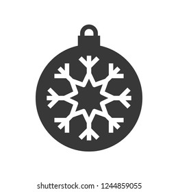christmas ball, bauble, suitable for use as material, editable solid icon