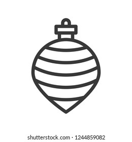 christmas ball, bauble, suitable for use as material, editable outline icon