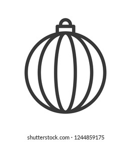 christmas ball, bauble, suitable for use as material, editable outline icon