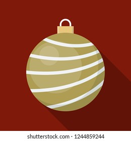 christmas ball, bauble, suitable for use as material, editable flat icon