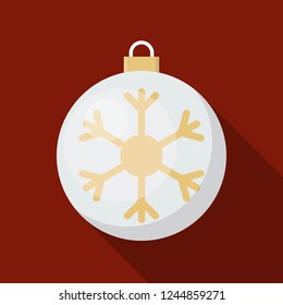 christmas ball, bauble, suitable for use as material, editable flat icon