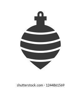 christmas ball, bauble, suitable for use as material, editable solid icon