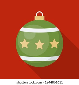 christmas ball, bauble, suitable for use as material, editable flat icon