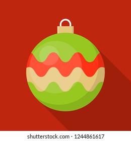 christmas ball, bauble, suitable for use as material, editable flat icon