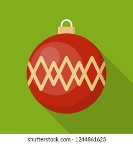 christmas ball, bauble, suitable for use as material, editable flat icon