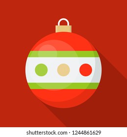 christmas ball, bauble, suitable for use as material, editable flat icon