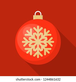 christmas ball, bauble, suitable for use as material, editable flat icon