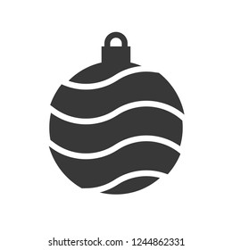 christmas ball, bauble, suitable for use as material, editable solid icon