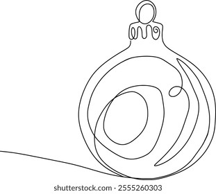 Christmas ball black and white lines