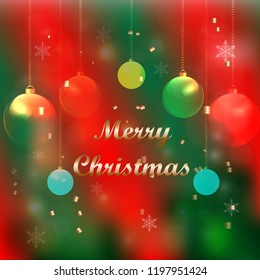 Christmas ball with blurred background