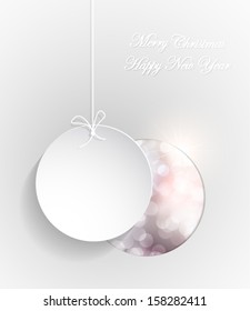 Christmas ball bokeh background. Vector eps10.