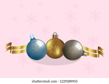Christmas Ball with Bokeh Pink.