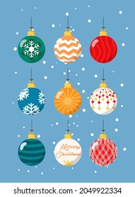 Christmas Ball Bundle Vector Illustration