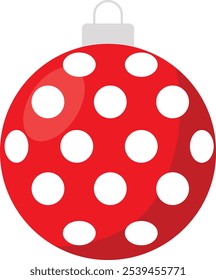 Clipart de bola de Navidad con diseño de patrón de moda. Feliz celebración de Navidad. Ilustración vectorial.