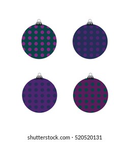 Christmas ball. Color vector illustation. New Year decoration. Color object for christmas tree.