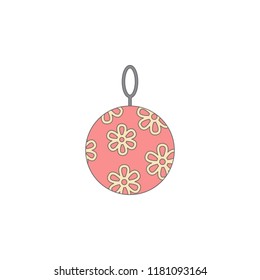 Christmas ball colored icon. Element of Christmas holiday colored icon. Premium quality graphic design icon. Signs and symbols collection icon for websites, web design
