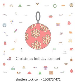 Christmas ball colored icon. christmas holiday icons universal set for web and mobile