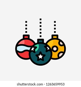 Christmas ball concept line icon. Christmas ball concept outline symbol design. Can be used for web and mobile UI/UX. Modern vector style.