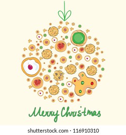 Christmas ball with cookies