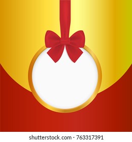 Christmas ball cutted from paper. Vector illustration. Eps 10.