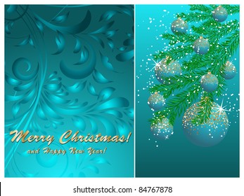 Christmas ball decorate card vector illustration