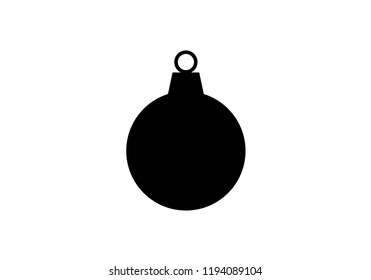 Christmas ball decoration black vector illustration 