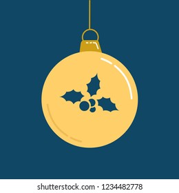 Christmas ball decoration and element vector