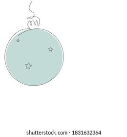 bola de Navidad. Ilustración vectorial de elemento de decoración