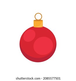 christmas ball decoration icon flat