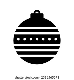 christmas ball decoration icon vector isolated