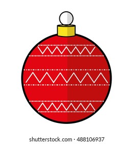 christmas ball decoration isolated icon vector illustration design