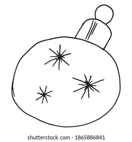 Christmas ball, decoration on the Christmas tree. Vector illustration of Christmas decor.