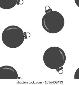 Christmas ball decoration seamless pattern on a white background.