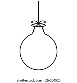 Christmas ball, decoration, vector icon, eps10