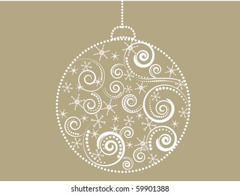 Christmas ball decorative abstraction background